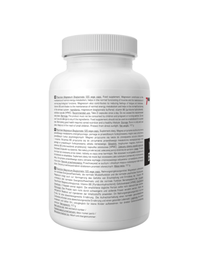 Tył 7NUTRITION Magnesium Bisglycinate 120 vcaps w Pakuj ZDROWIE Gdańsk Wrzeszcz