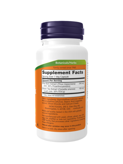 Skład NOW FOODS Pine Bark Extract 240mg 90 vcaps w Pakuj ZDROWIE Gdańsk Wrzeszcz