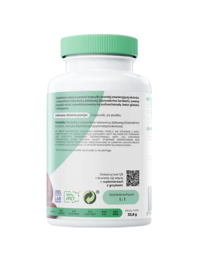Tył OSAVI Reishi 1000mg 60 vcaps w Pakuj ZDROWIE Gdańsk Wrzeszcz