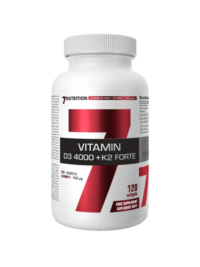 7NUTRITION Vitamin D3 4000 + K2 Forte Softgels 120 caps w Pakuj ZDROWIE Gdańsk Wrzeszcz