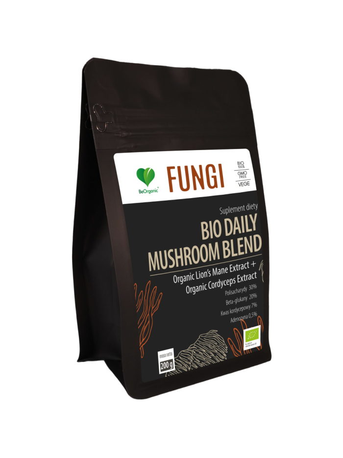 BeOrganic Fungi BIO Daily Mushroom Blend 200 g w Pakuj ZDROWIE Gdańsk Wrzeszcz