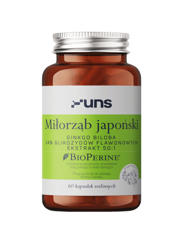 UNS Miłorząb japoński + Bioperine 60 vcaps w Pakuj ZDROWIE Gdańsk Wrzeszcz