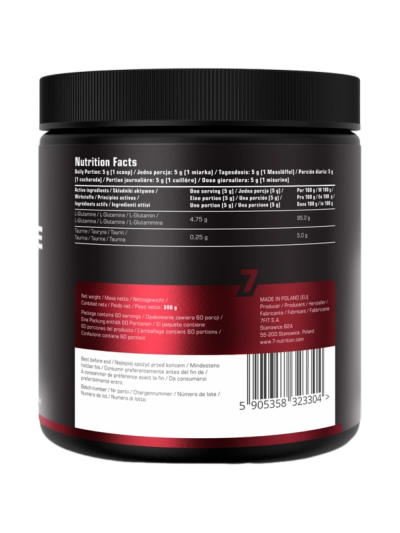 Skład 7NUTRITION Glutamine 300 g w Pakuj ZDROWIE Gdańsk Wrzeszcz