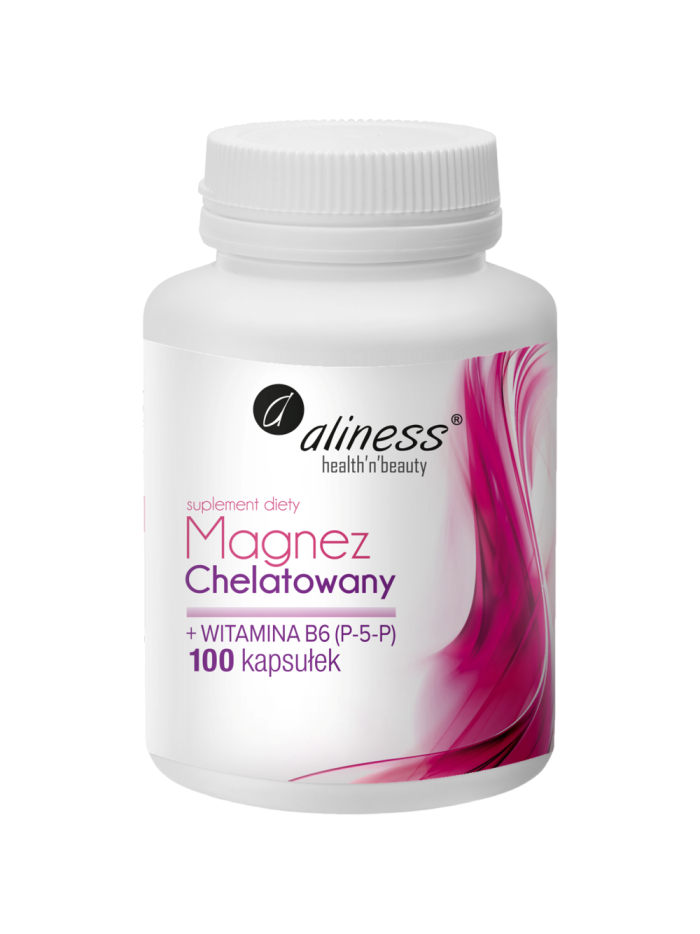ALINESS Magnez Chelatowany + B6 P-5-P 100 caps w Pakuj ZDROWIE Gdańsk Wrzeszcz