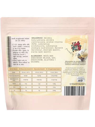 Skład FUNKY FLAVORS Funky Pudding 237,5 g wanilia w Pakuj ZDROWIE Gdańsk Wrzeszcz