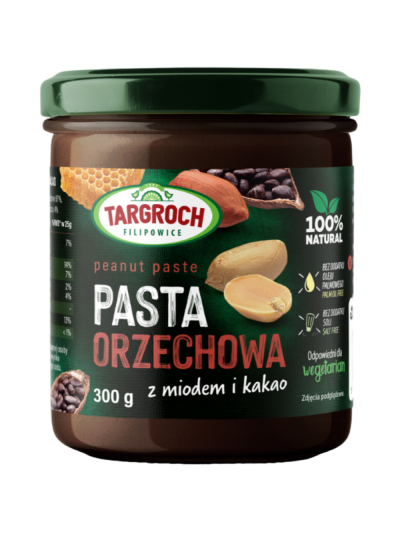 TARGROCH Pasta orzechowa z miodem i kakao 300 g w Pakuj ZDROWIE Gdańsk Wrzeszcz