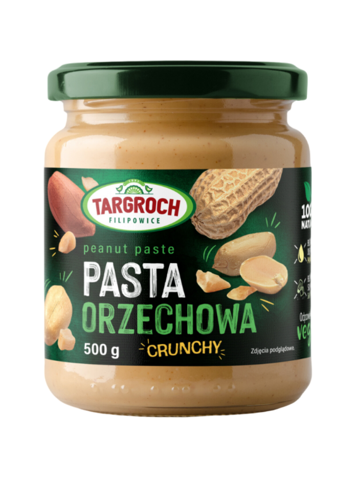 TARGROCH Pasta orzechowa crunchy 500 g w Pakuj ZDROWIE Gdańsk Wrzeszcz