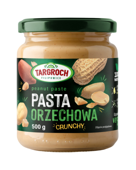TARGROCH Pasta orzechowa crunchy 500 g w Pakuj ZDROWIE Gdańsk Wrzeszcz