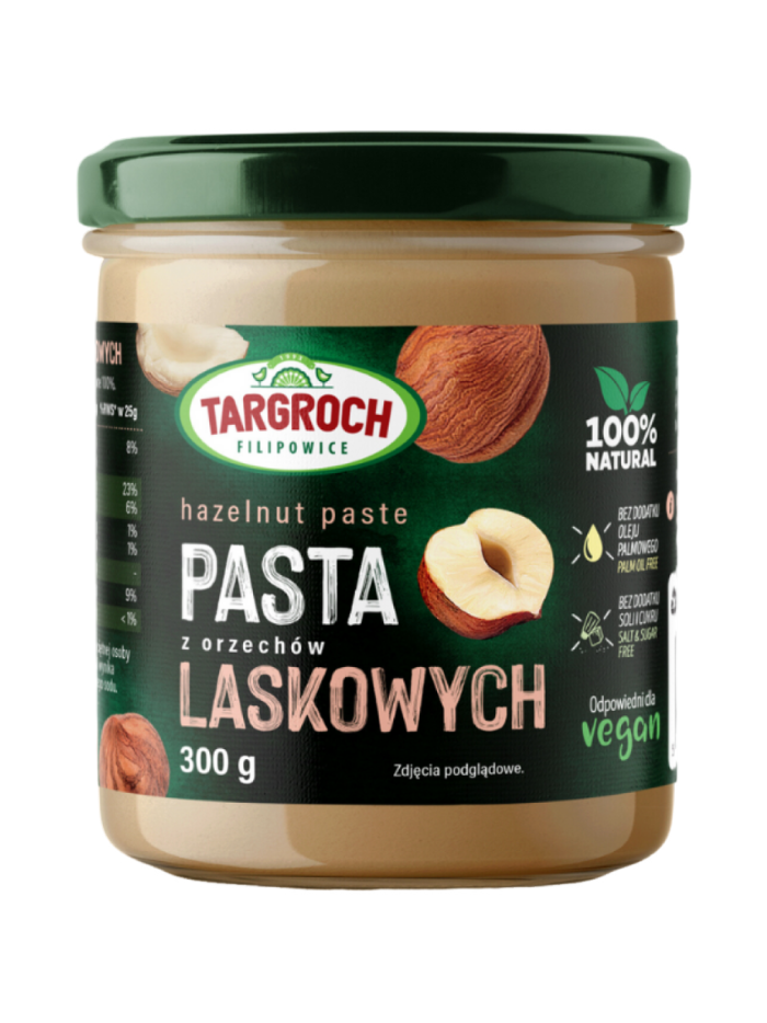 TARGROCH Pasta z orzechów laskowych 300 g w Pakuj ZDROWIE Gdańsk Wrzeszcz