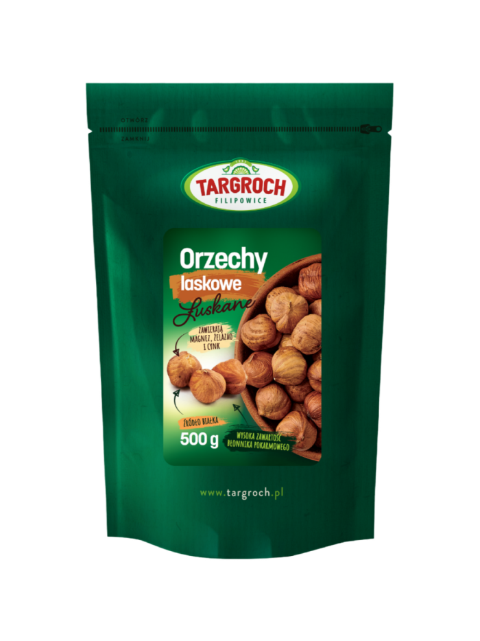 TARGROCH Orzechy laskowe łuskane 500 g w Pakuj ZDROWIE Gdańsk Wrzeszcz