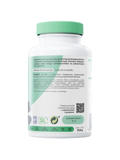 Tył OSAVI Chaga 1000mg 60 vcaps w Pakuj ZDROWIE Gdańsk Wrzeszcz