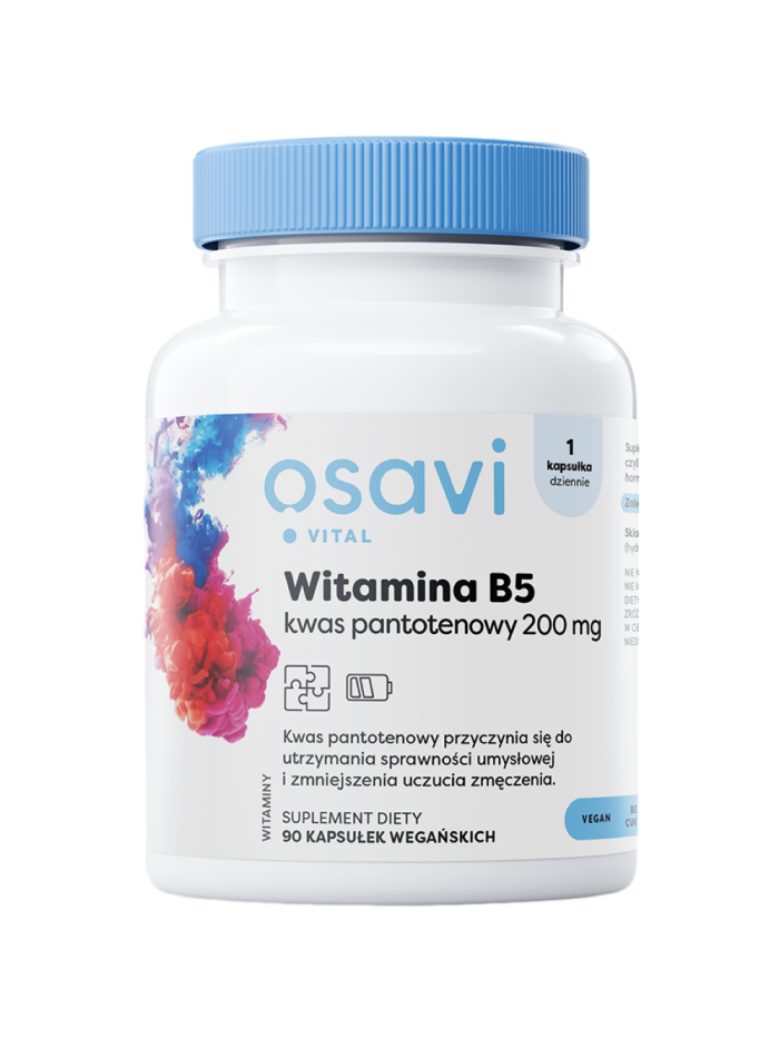 OSAVI Witamina B5 Kwas Pantotenowy 200mg 90 vcaps w Pakuj ZDROWIE Gdańsk Wrzeszcz