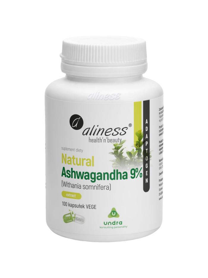 ALINESS Natural Ashwagandha 554mg 9% 100 vcaps w Pakuj ZDROWIE Gdańsk Wrzeszcz