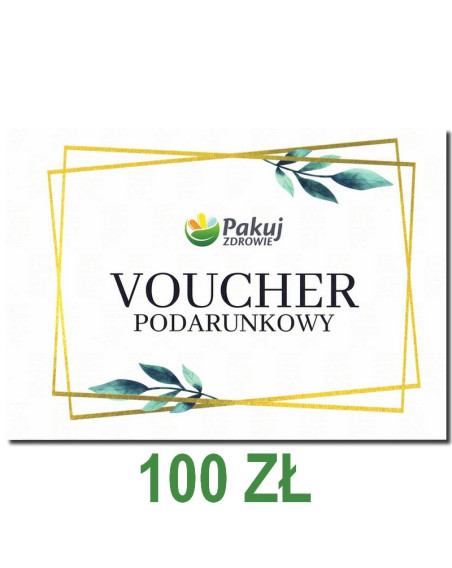 Voucher podarunkowy 100zł Pakuj ZDROWIE w sklepie z odżywkami i suplementami diety w Gdańsku Wrzeszcz!