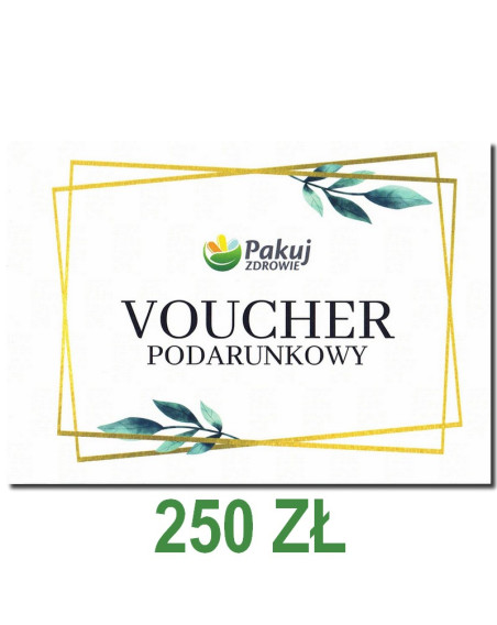 Voucher podarunkowy 250zł Pakuj ZDROWIE w sklepie z odżywkami i suplementami diety w Gdańsku Wrzeszcz!