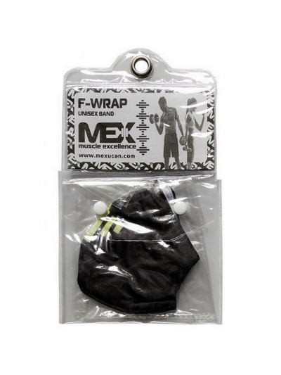 Maseczka w opakowaniu MEX Muscle Excellence F-WRAP Unisex band czarna w sklepie Pakuj ZDROWIE Gdańsk Wrzeszcz